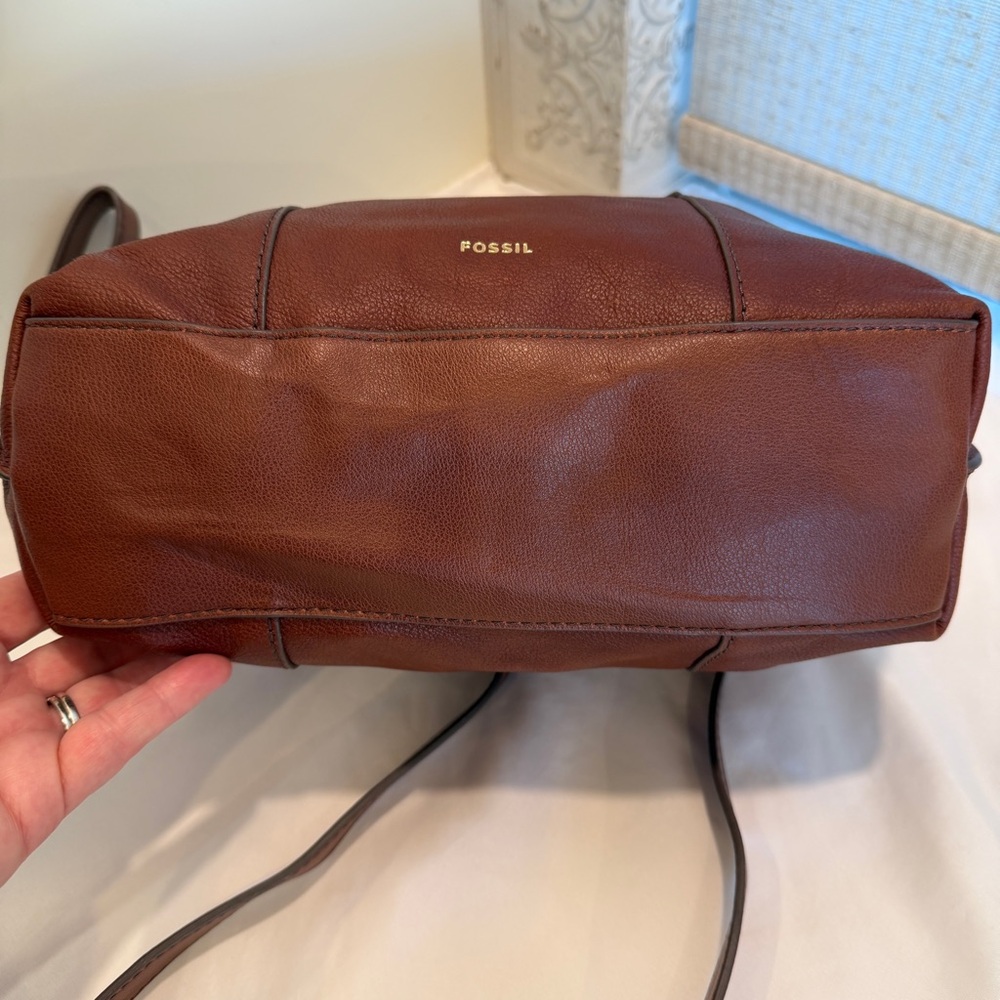Fossil Skylar Satchel Bag in the color Brandy - Picture 7 of 9